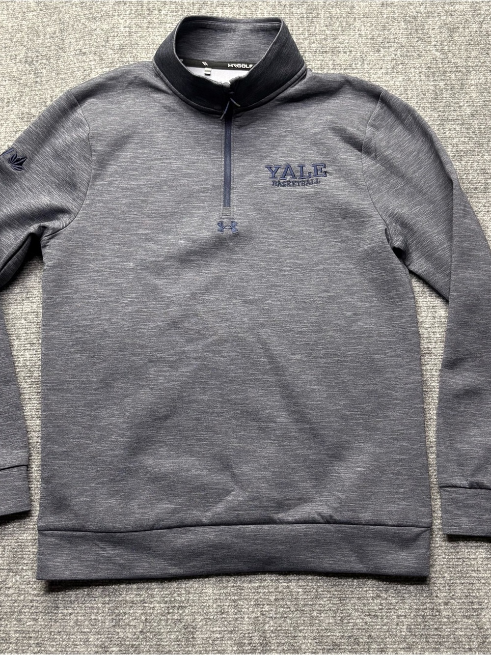 Under Armour Yale Basketball 1/4 Zip Mens S Blue Drive Midlayer Pullover 1387124
